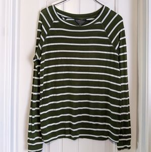 Green striped sweater